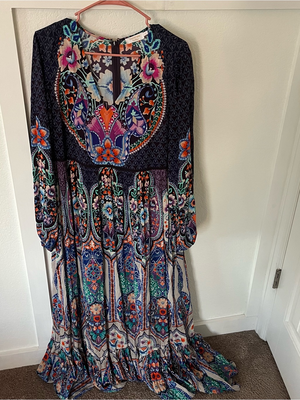 Johnny Was Women's Medium Saba Maxi Coverup Dress